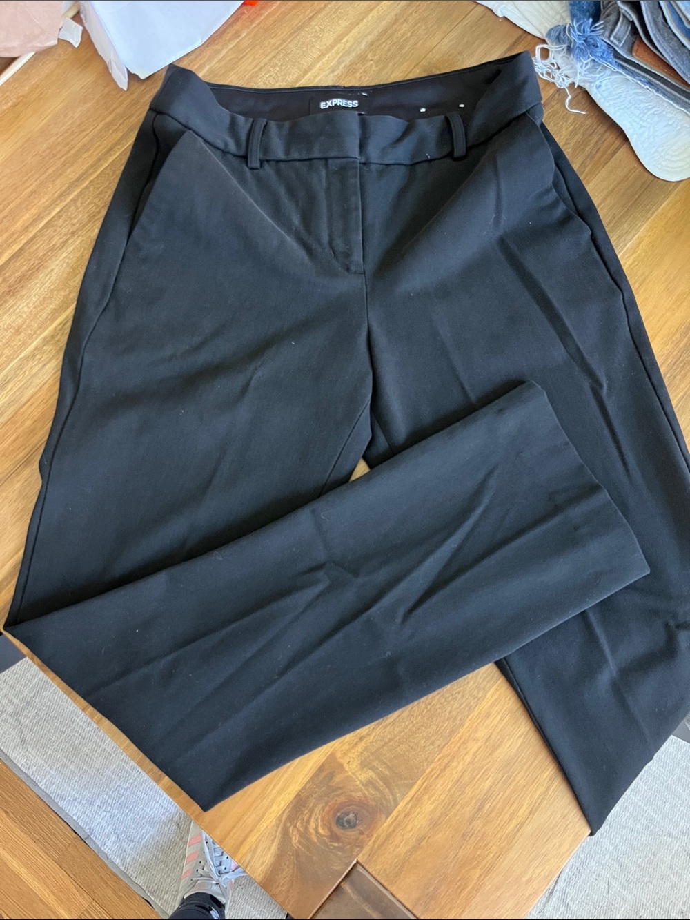 Express Black Barely Boot Columnist Trousers